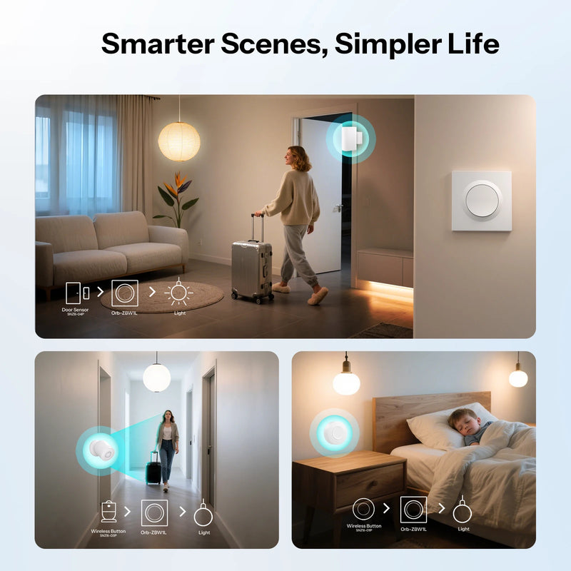 SONOFF Orb-ZBW1L Zigbee Smart Wall Switch Fusion Series ZBMINIL2-E No Neutral Required Seamless Integration With Home Assistant