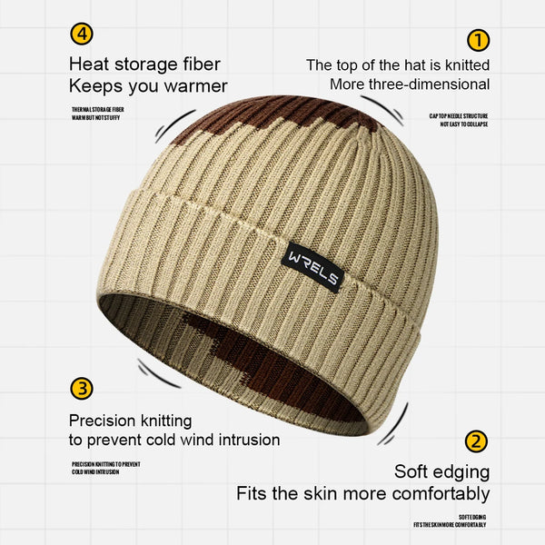 WRELS Winter Outdoor Cycling Warm Hat Fleece Sports Hat Fishing Protection Windproof Mountaineering and Skiing Cold-proof Caps