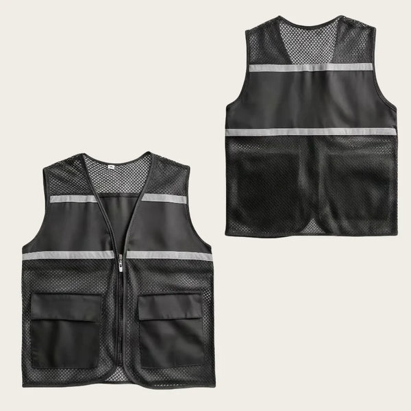 2025 Summer Breathable Mesh Fishing Vest Volunteer Workwear Custom Logo Printed Advertising Clothing Work Vest