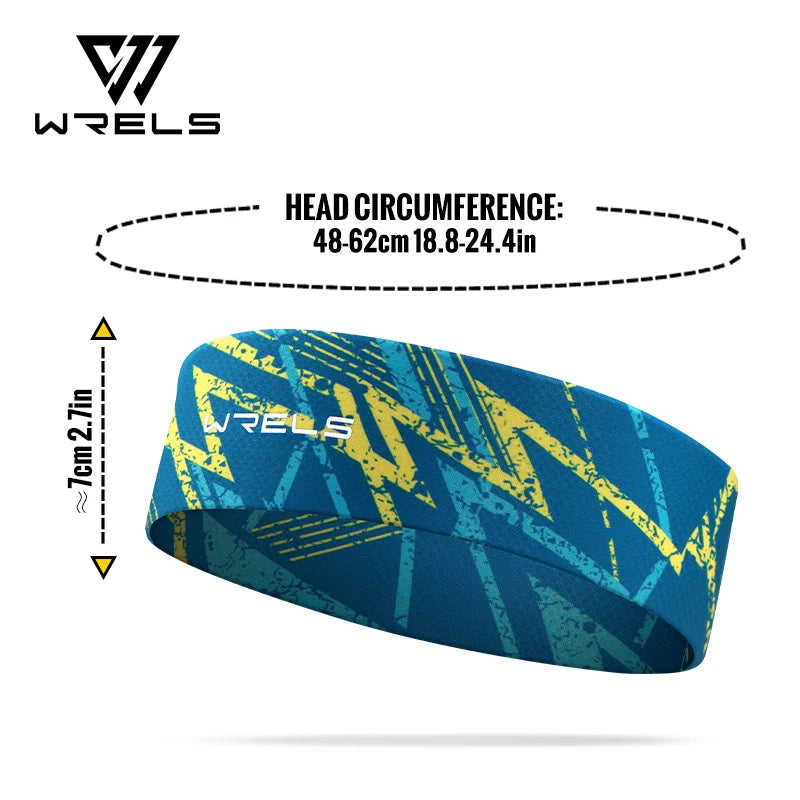 WRELS Sports Sweatband Moisture Wicking Workout Sweatbands for Running Yoga Quick Drying Elastic Fashion Fitness Sweat Hairband