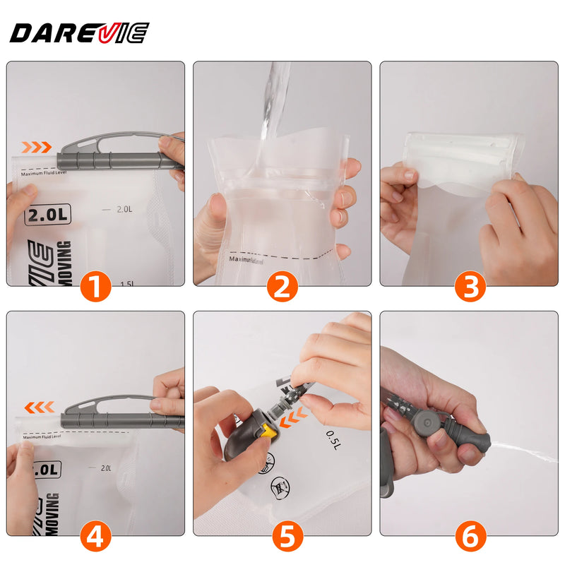 ដបទឹកជិះកង់ DAREVIE TPU ធន់នឹងការរហែក ងាយស្រួលផឹក ដបទឹកកង់ កីឡាក្រៅផ្ទះ កាបូបទឹកផឹកជិះកង់រហ័ស