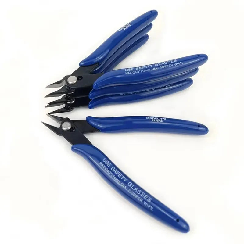 Bomurphy Diagonal Pincer Carbon Steel Pincer Electric Wire Cable Cutter, Wire Stripper for Electronics, Soft Copper Jewelry