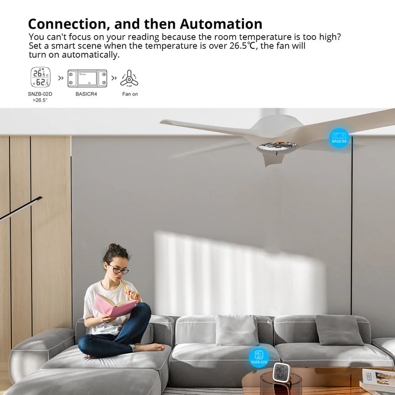 SONOFF BASICR4 Wi-Fi Smart Switch ESP32 Chip Reliable Safe Magic Switch Mode eWeLink Remote Control Works with Alexa Google Home