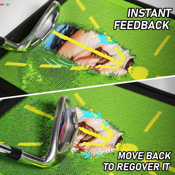 Golf Swing Strike Mat Records Trajectory Direction Detection Pad Indoor Pearl Scale Beauty Pattern PM130-A