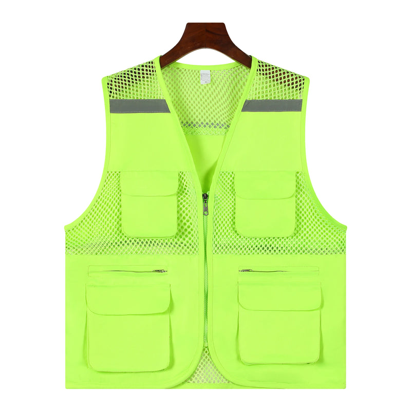 V-Neck Three-Dimensional Pocket Fishing Net Breathable Vest Multi-Pocket Fishing Work Clothes Custom Logo Group Uniforms
