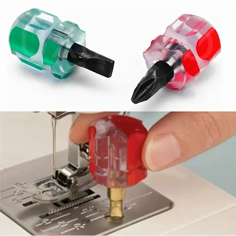 Ultra short mini cross flathead screwdriver | ទួរណឺវីសមីនីខ្លីបំផុតក្បាលបូក និងក្បាលសំប៉ែត