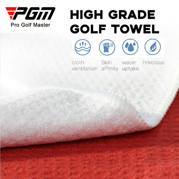 Golf Towel Brush Set Flag Waffle Grid with Hook MIS406