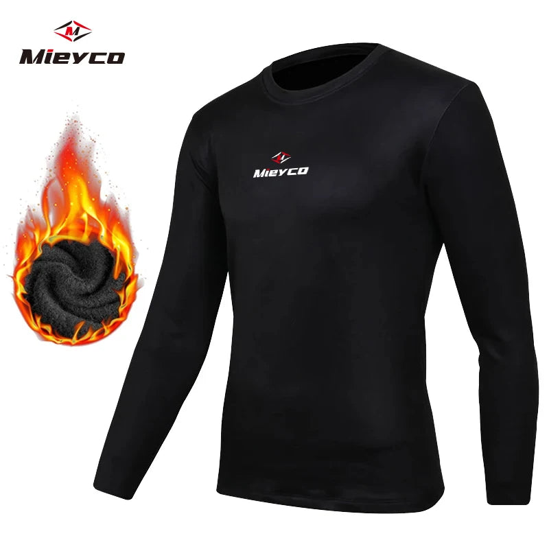 Men's Winter Cycling Base Layer Long Sleeve Thermal Fleece Warm Bike Jersey Road MTB Bicycle Shirt Sportswear