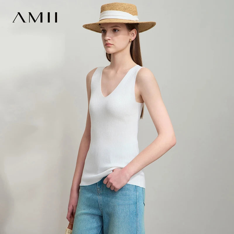 អាវក្រៅ AMII សម្រាប់នារី រដូវក្តៅ ឆ្នាំ២០២៦ អាវក្រៅរាងអក្សរ U ដៃខ្លី ម៉ូដធម្មតា ស្លីម ប៉ាក់ 12522082