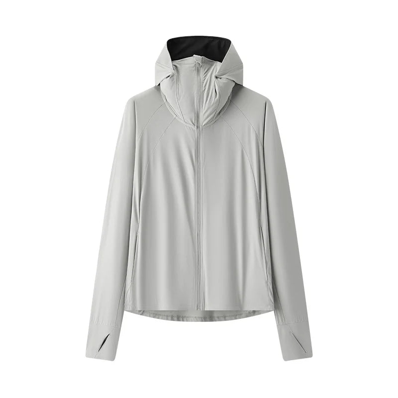 Semir Women UV Protection Jacket Cool Feeling Loose Raglan Sleeve Mesh Spliced Brim Visor 2026 Outdoor Casual Fashion Wear