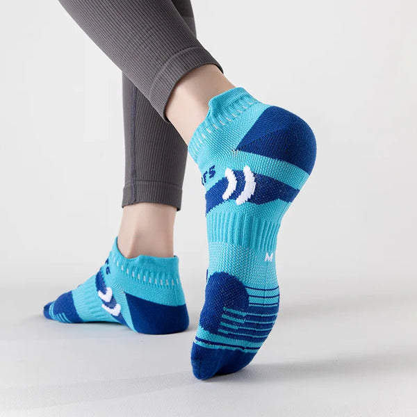 WRELS 1/2/3 Pairs Athletic Socks Cushioned Ankle Socks Men Women Arch Support Running Cycling Sports Low Cut Compression Socks
