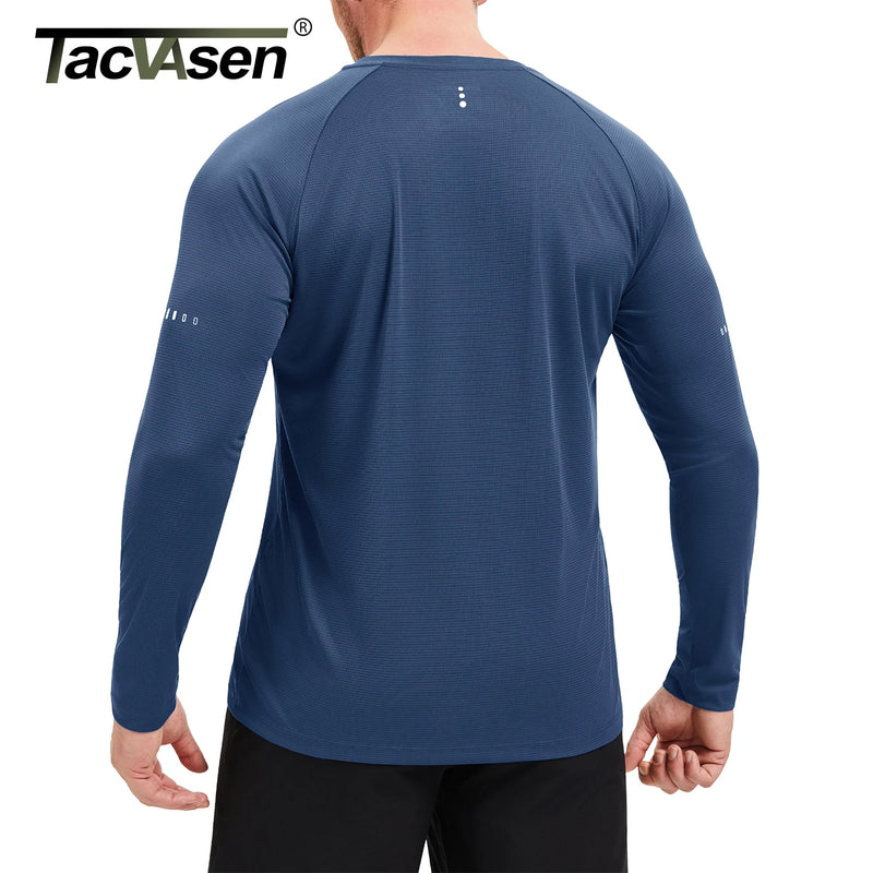 TACVASEN Men's Lightweight Shirts UPF 50+ Sun Protection UV Shirt Dry Fit T-Shirts for Hiking Running Athletic Gym Swim Tee Tops