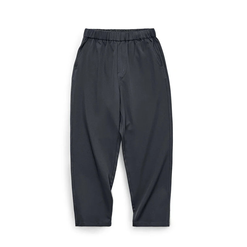 Maden Easypants Casual Pants Iron-free Anti-wrinkle Loose Straight Fit Solid Elastic Waistband with Pocket Design, Trousers