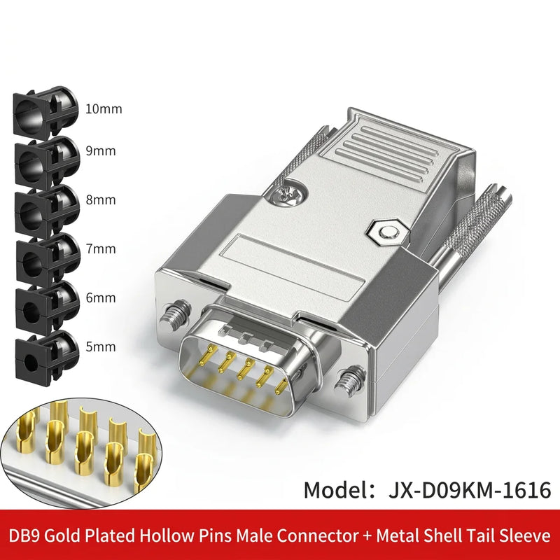 DIVEDEER DB9 Male & Female Connectors 9-Pin Serial Adapters for RS232 RS485 COM Port