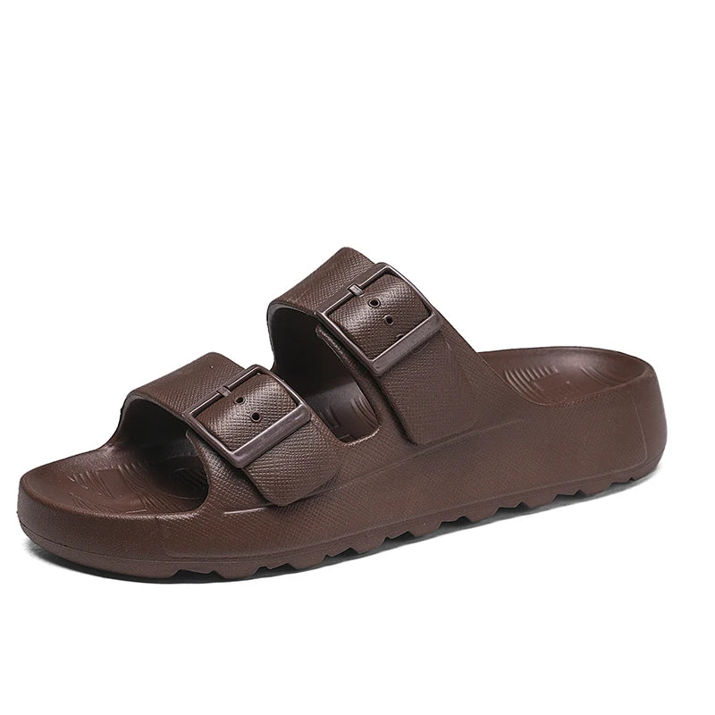 Summer Adjustable Slides Slippers For Men Thick Sole Bottom Platform Slippers EVA Soft Slippers Lightweight