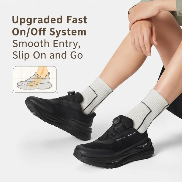 ស្បែកជើង Li-Ning Unisex SOFT GO MAX 3 របៀបរស់នៅ COMFOAM MAX មានខ្យល់ចេញចូលបានល្អ ទ្រទ្រង់បានល្អ ស្បែកជើងដើរលេងធម្មតា LiNing AGLW023