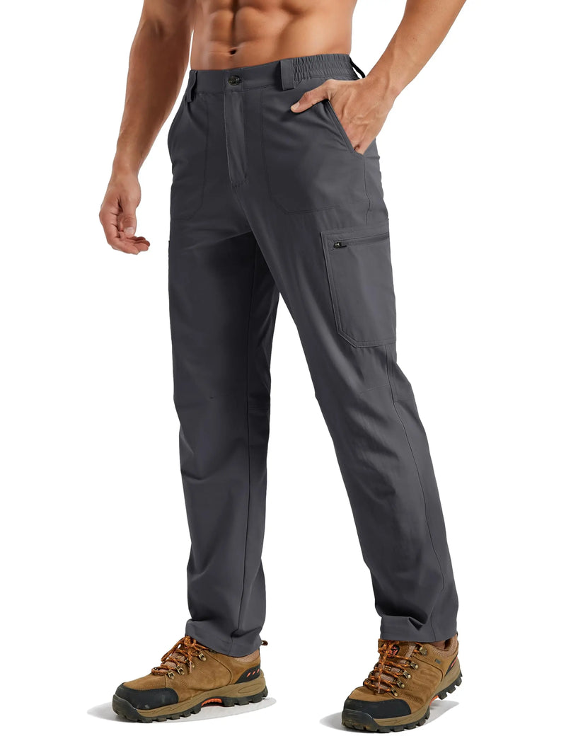 TACVASEN Men's Hiking Quick Dry Lightweight Pant Waterproof Breathable Outdoor Fishing Pants Summer Casual Tactical Trouser