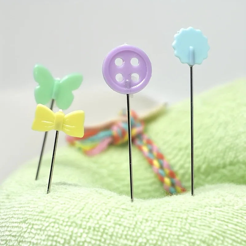 50pcs Clothing Tailor'S Hand Positioning Pins for Sewing,Cartoon Large Head Pins for Craft Sewing Additions,Embroidery Supplies