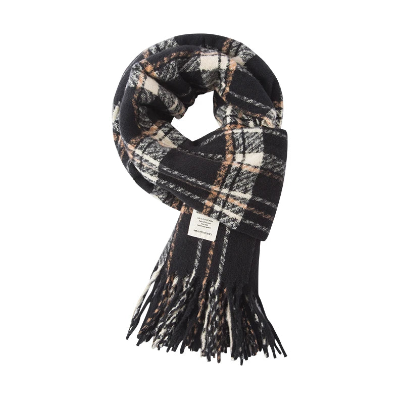 Semir Classic Scarf ColorBlock Plaid Women Autumn Winter 2025 Shawl Fuzzy Warm Cozy Soft Trendy Casual