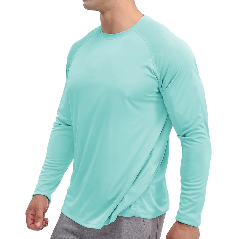 TACVASEN Sun Protection T-shirts Summer UPF 50+ Mens Long Sleeve Quick Dry Athlectic Sports Hiking Performance T-shirts Tee Tops