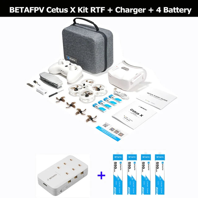 BETAFPV Cetus X FPV Kit Brushless FPV Quadcopter ឧទ្ធម្ភាគចក្រ RC ប្រណាំងក្នុងផ្ទះ យន្តហោះ RC