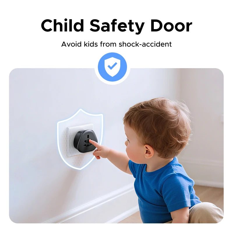 UGREEN Universal Travel Adapter Multi-Country Power Adaptor US Plug Converter Compatible with EU US UK KR RU Outlets