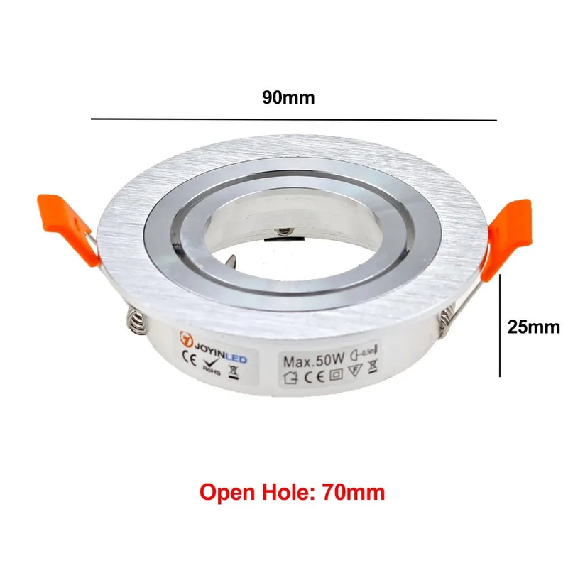 JOYINLED LED Downlight Round Square Adjustable Spotlight Lamp Frame with GU10 MR16 Socket Recessed Ceiling Spot Light Fixtures