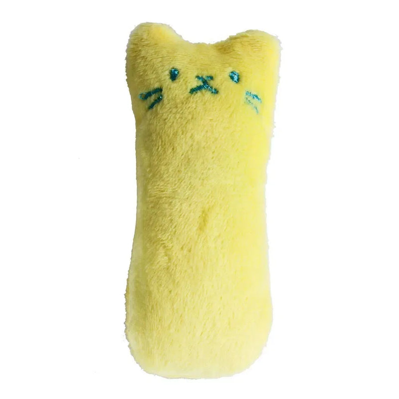 1pcCat Design Cat Teaser Toy Containing Squeaky Plush Pillow Toy Interactive Pet Supply Pet plush toys，Multiple colors available