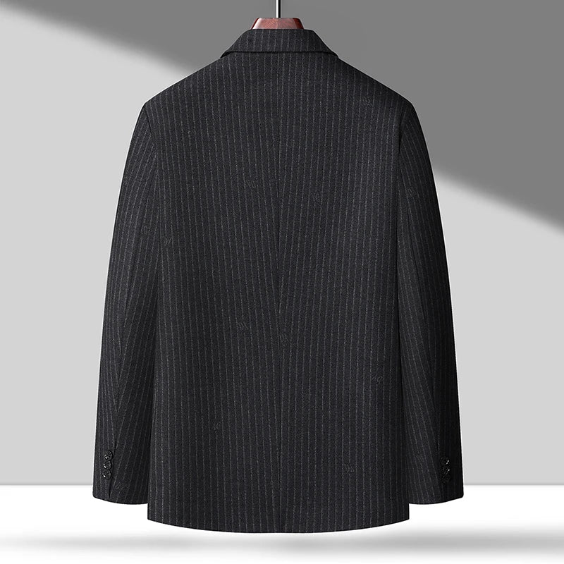 Asian Size Men's Suit Jacket, Single Breasted V-Neck Coat, Business Casual Office Blazer, Purple Blue Gray Black 5XL 6XL 7XL 8XL