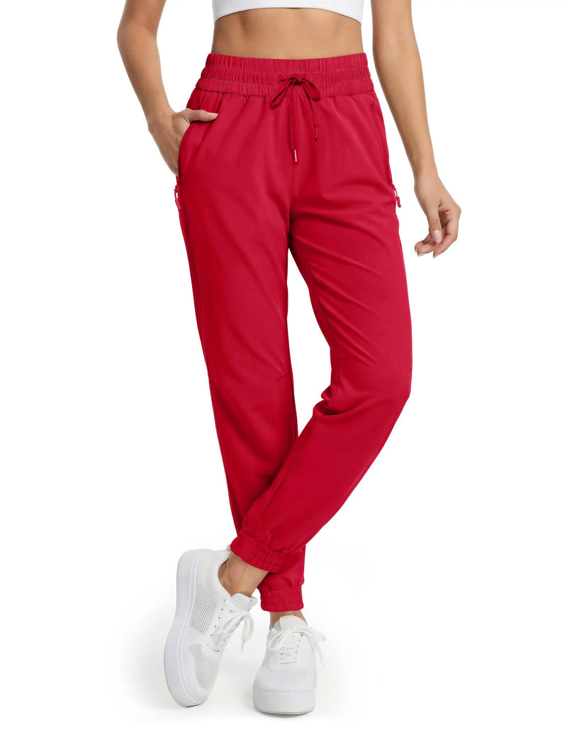 TACVASEN Women's  Waterproof Quick Dry Hiking Pants Lightweight Stretch Joggers With Pockets Outdoor Travel Summer Athletic Pant