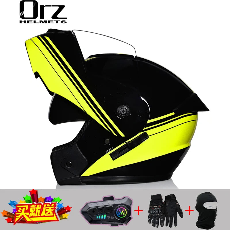 Motorcycle Bluetooth Helmet High Quality Flip Helmet Abs Full Face Motorcycle Helmet Racing Helmet Dot Approved