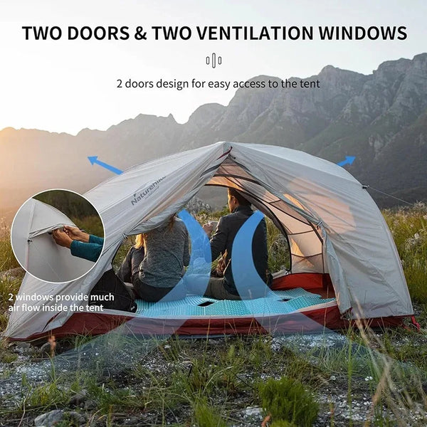 Naturehike Camping Tent Star River 2 Person Dome Tent Double Layer Ultralight Backpacking Tent Waterproof Outdoor Travel Tent