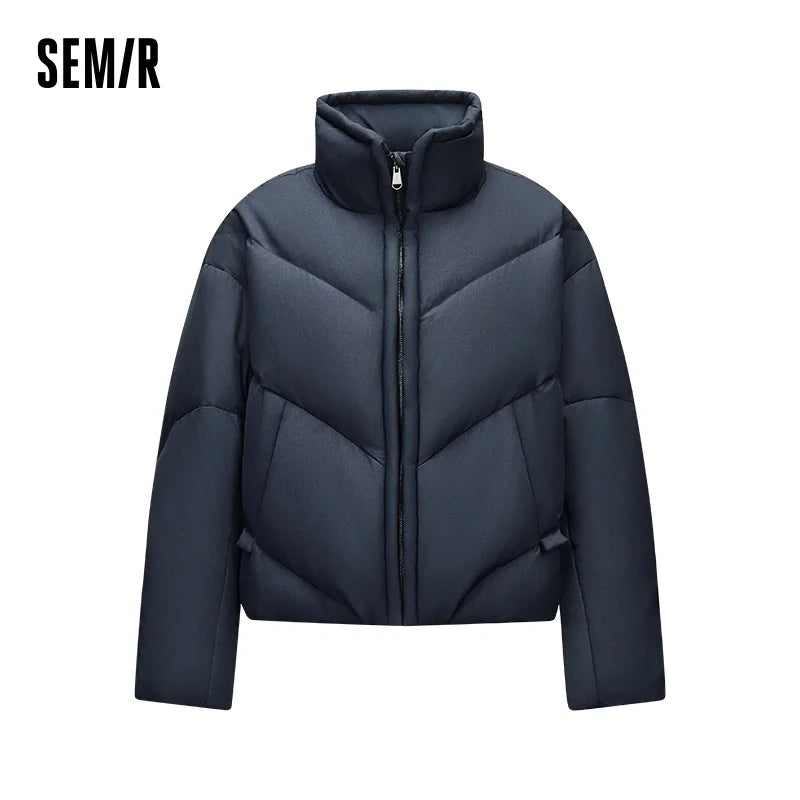 Semir Women Down Jacket 90 Percent Down Fill Stand Collar Oversized Fit Petite Fit 2026 Winter Cold Weather Everyday Style