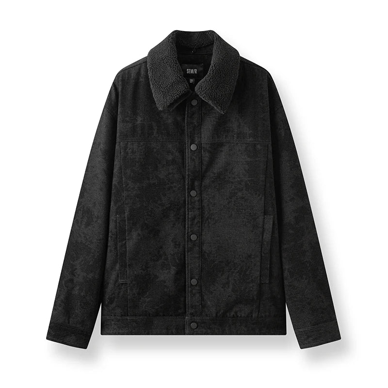 អាវ Denim បុរស Semir កអាវអាចដោះចេញបាន Sherpa បែប Streetwear ឆ្នាំ 2026 សម្លៀកបំពាក់ប្រចាំថ្ងៃរដូវរងាថ្មីបែបទីក្រុង រចនាប័ទ្មធម្មតា
