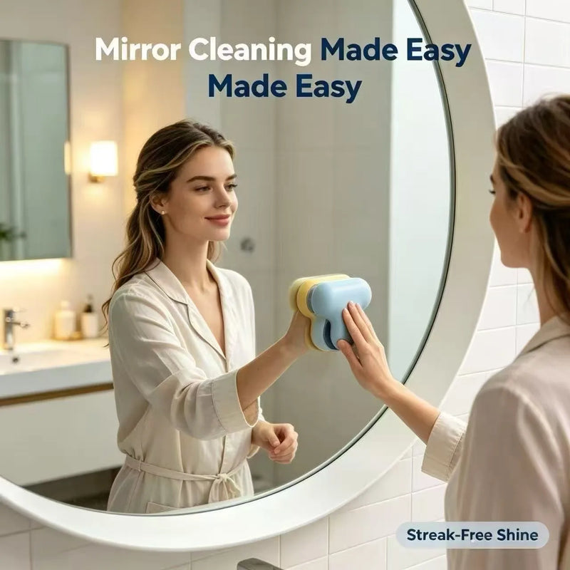 Magic Sponge Mirror Cleaning Tool - Glass Sponge for Washbasin Decontamination Scale Removal - Mirror Surface Cleaning Tool