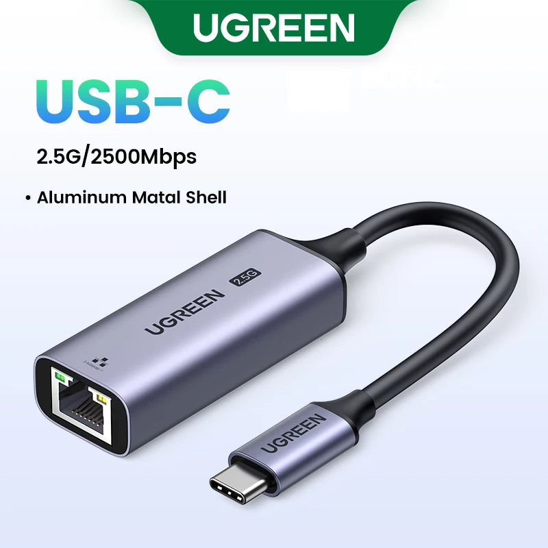 UGREEN USB C Ethernet Adapter 1000Mbps USB Lan RJ45 1Gbpsfor Laptop MacBook Samsung iPad Accessories Gigabit Network Card Dongle