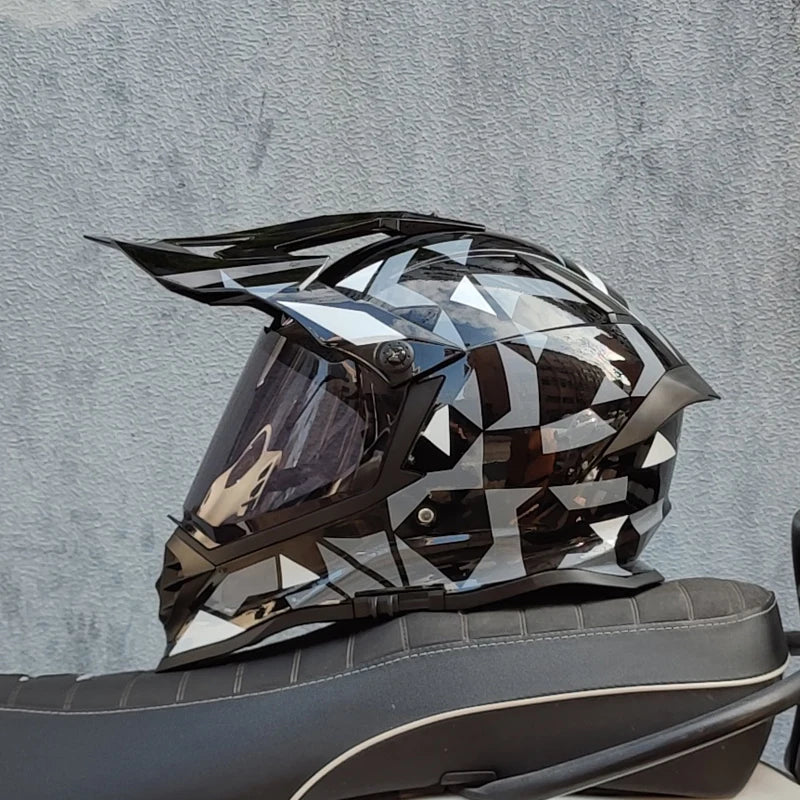 WLT full face motorcycle helmet ABS off-road helmet professional full-over rally racing helmet men DH downhill Capacete DOT