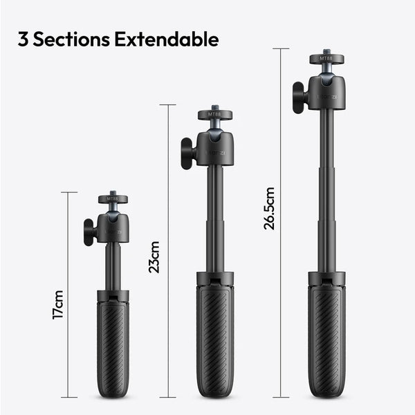 ដំបងថតរូប Selfie ចល័ត Ulanzi MT-88 ClipMate Tripod ជាមួយវីស 1/4 សម្រាប់កាមេរ៉ា DSLR Action Camera Phone Vlog Live ផ្ទុកបាន 1KG