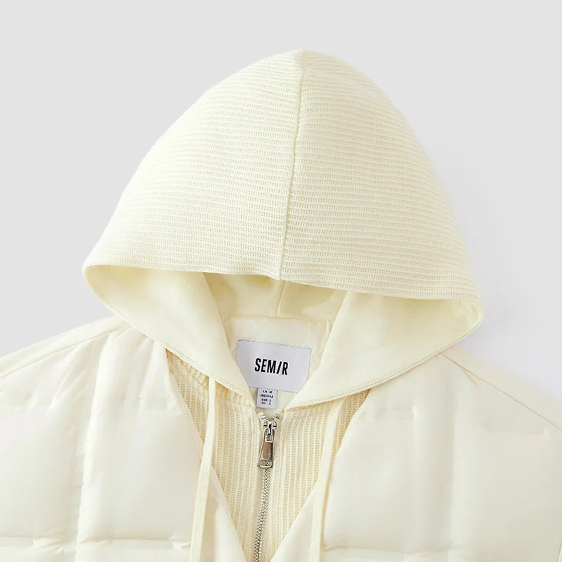 Semir Women Down Jacket 90 Percent Down Fill Layered Look Loose Fit Everyday Style 2026 Winter Cold Weather Outdoor Layer