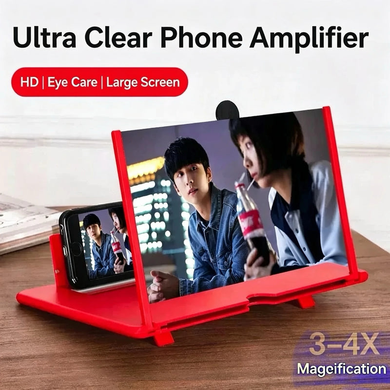 12Inch Cell Phone Screen Amplifier Mobile Phone Holder Mobile Phone HD Portable Phone Screen Video Magnifier Stand Bracket