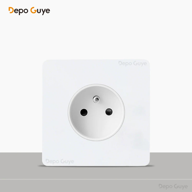 Toggle Switch White Stainless Steel Panel Retro Lever Switch AC110-250V 1 2 3 4Gang 2Way Wall light Switch Dual EU/France Socket