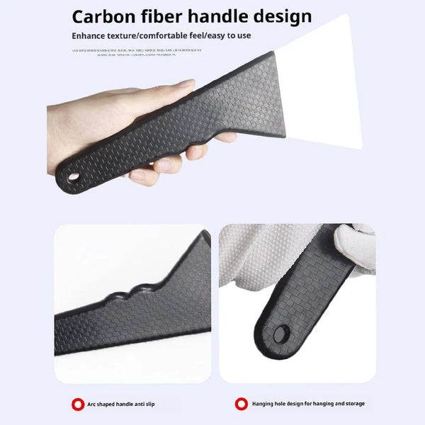 SEAMETAL Car Window Tint Squeegee Anti Slip Carbon Fiber Handle Auto Wrap Tools Window Cleaner Film Remover for Car Accessories