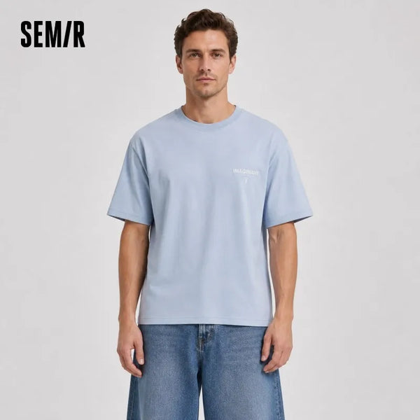 អាវយឺតបុរស Semir កអាវបែបទន់បោះពុម្ពអក្សរប៉ាក់ 2026 រដូវក្តៅ ស្ទីលធម្មតា ម៉ូដទាន់សម័យ មានខ្យល់ចេញចូលបានល្អ សាកសមគ្រប់វ័យ