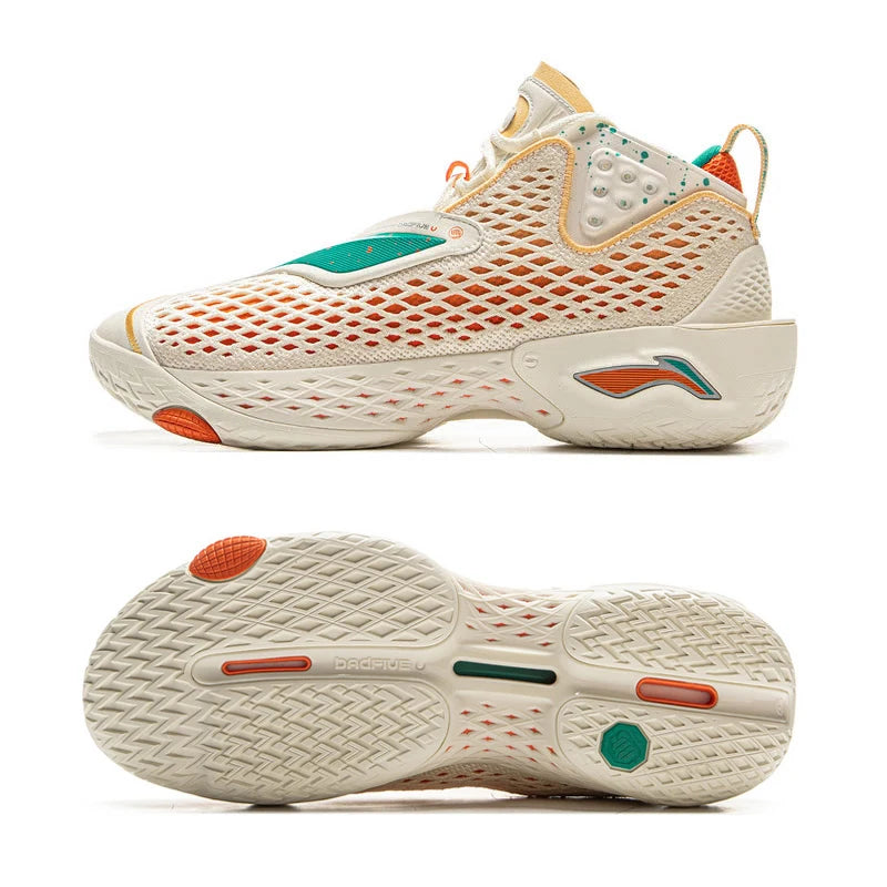 ស្បែកជើងបាល់បោះបុរស Li-Ning BADFIVE V ក្រៅផ្ទះ SUPER BOOM Cushion LIGHT FOAM PLUS ស្បែកជើងប៉ាតា LiNing ឆ្លុះបញ្ចាំងពន្លឺ ABFV025