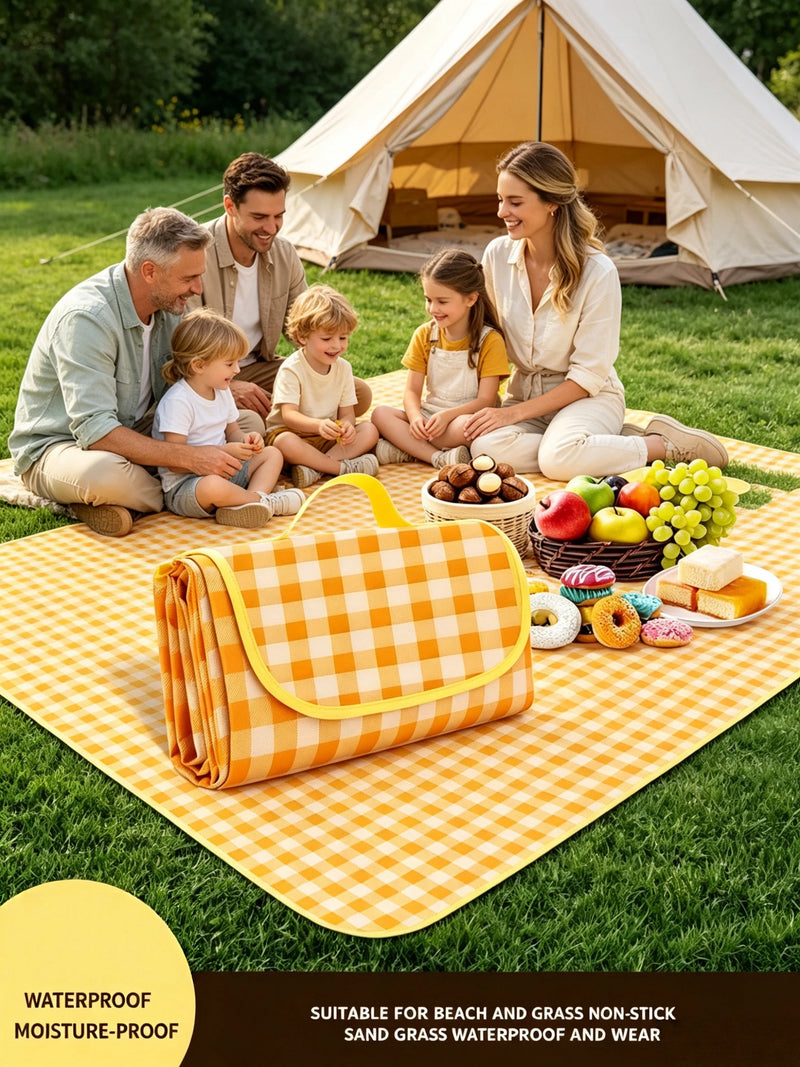 Waterproof Outdoor Picnic Mat Portable Spring Outing Ground Mat Moisture-Proof Dirt-Proof Camping Picnic Cloth Ins Wind