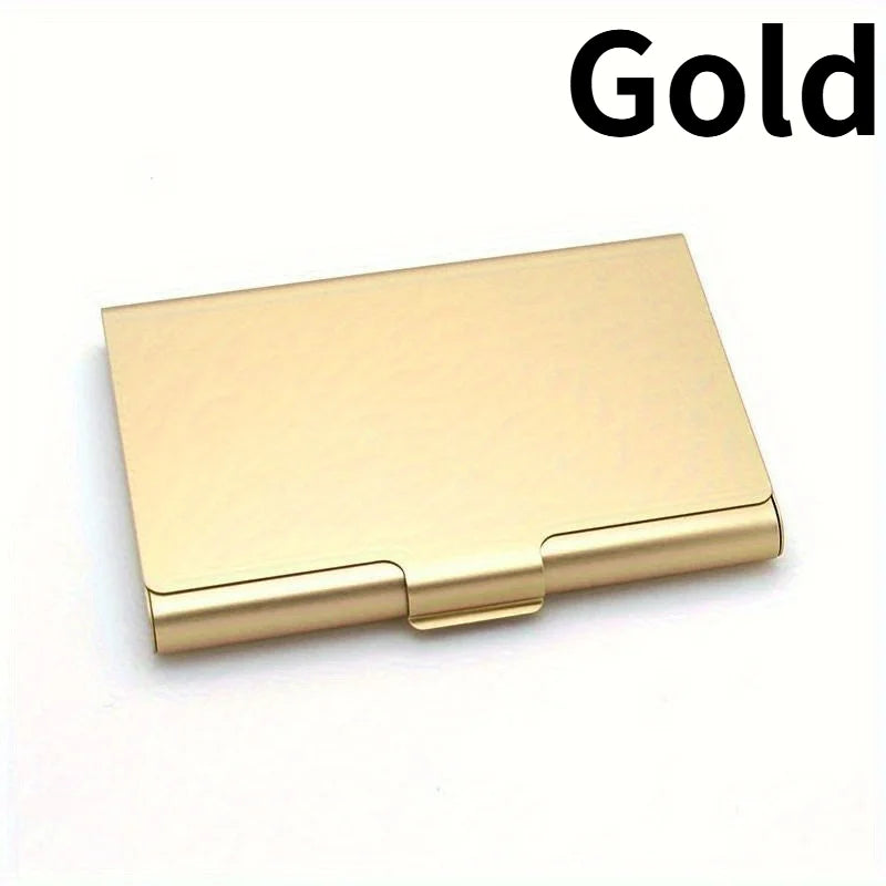 1pc Creative Business Card Case Holder Men Business Card Holder Card Metal Wallet, Professional Accessory,Sleek Design.