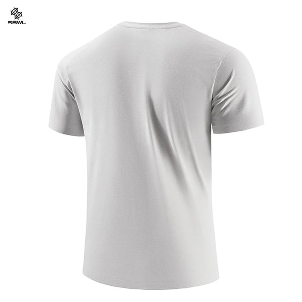 SBWL 2026 Summer men's new high quality outdoor fitness running breathable T-shirt fashion light fast dry short sleeve Tops