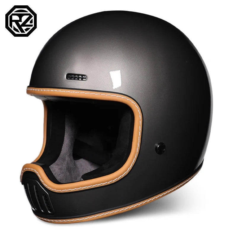 ORZ Retro Full Helmet Motorcycle Motorcycle Helmet Four Seasons Couple Street Bike Helmet Riding