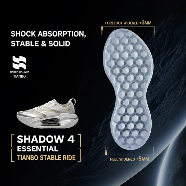 ស្បែកជើងរត់បុរស Li-Ning SHADOW 4 ESSENTIAL SUPER BOOM Rebound-Speed ស្បែកជើងកីឡា LiNing សម្រាប់រត់ប្រចាំថ្ងៃ ARRW007