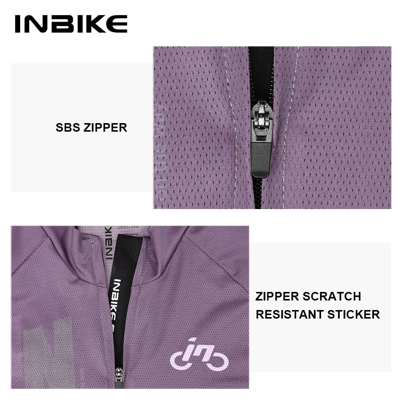 INBIKE MTB Bike Jersey Long Sleeve for Men Biking Clothing Bicycle Men's Cycling Shirts Road Mountain Full Zipper with 3 Pockets